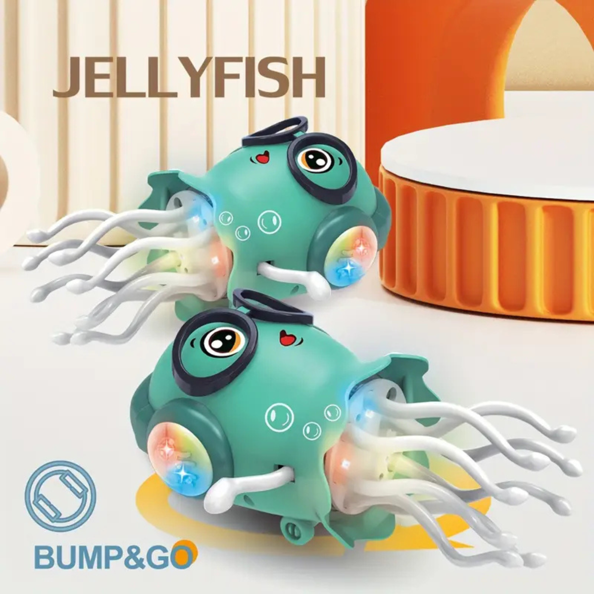 Vodolo Electric Dancing Jellyfish – Φωτιζόμενο Παιχνίδι με LED & Αυτόματη Κίνηση για Νερό & Μπάνιο