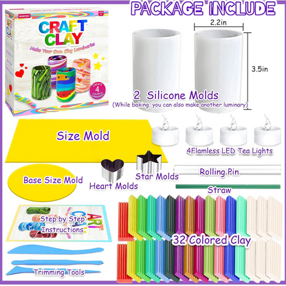 Craft Clay - Φαναράκια από πηλό – Σετ χειροτεχνίας για παιδιά (8-12 ετών)