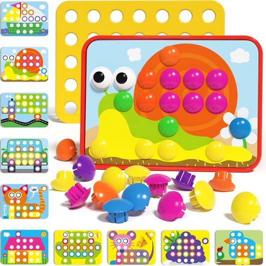 Color Match Genius – Παιχνίδι με Κουμπιά για Εκμάθηση & Λεπτές Κινητικές Δεξιότητες (46 Τεμάχια, 2-5 ετών)