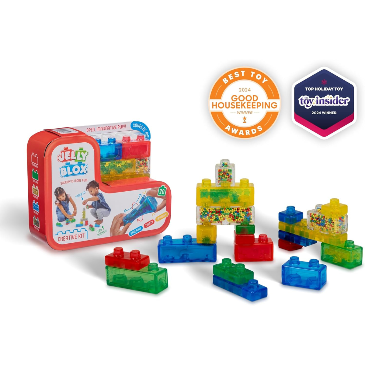 Jelly Blox Creative Kit – Μαλακά & Ελαστικά Δομικά Τουβλάκια Αισθητηριακής Ανάπτυξης (20 τεμ., 2+ ετών)