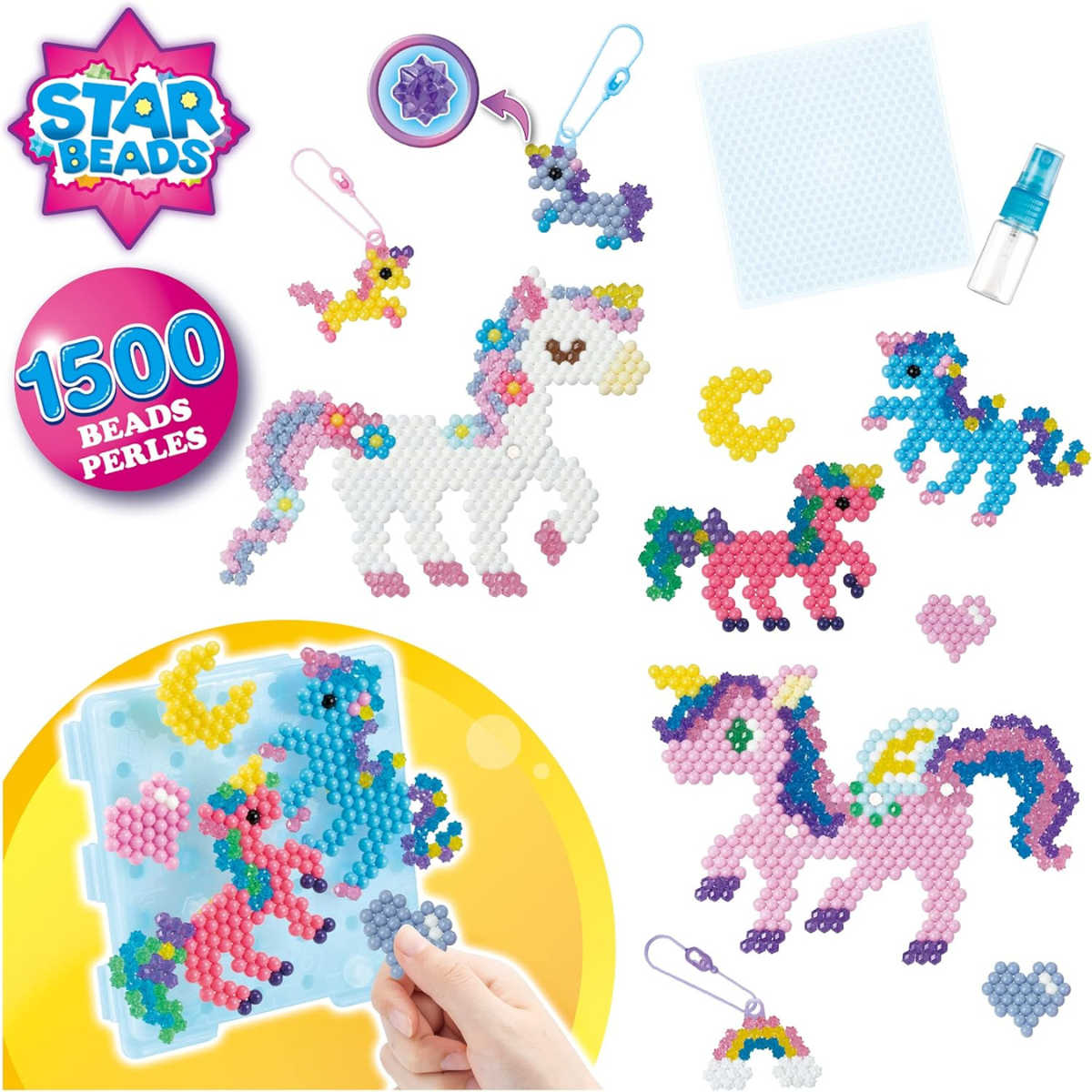 Aquabeads Μαγικό Σετ Μονόκερου – Δημιουργικό Σετ Χαντρών με Νερό (1500+ Χάντρες, 4+ Ετών)