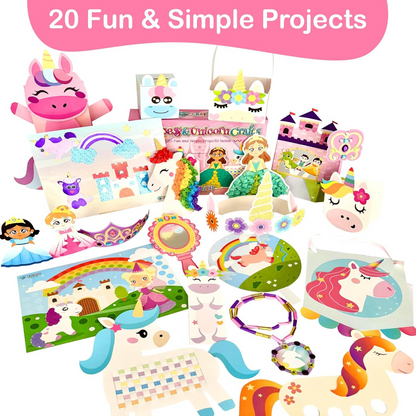 Craftikit Πριγκίπισσες & Μονόκεροι – Σετ 20 Δημιουργικών Κατασκευών (3–10 ετών)