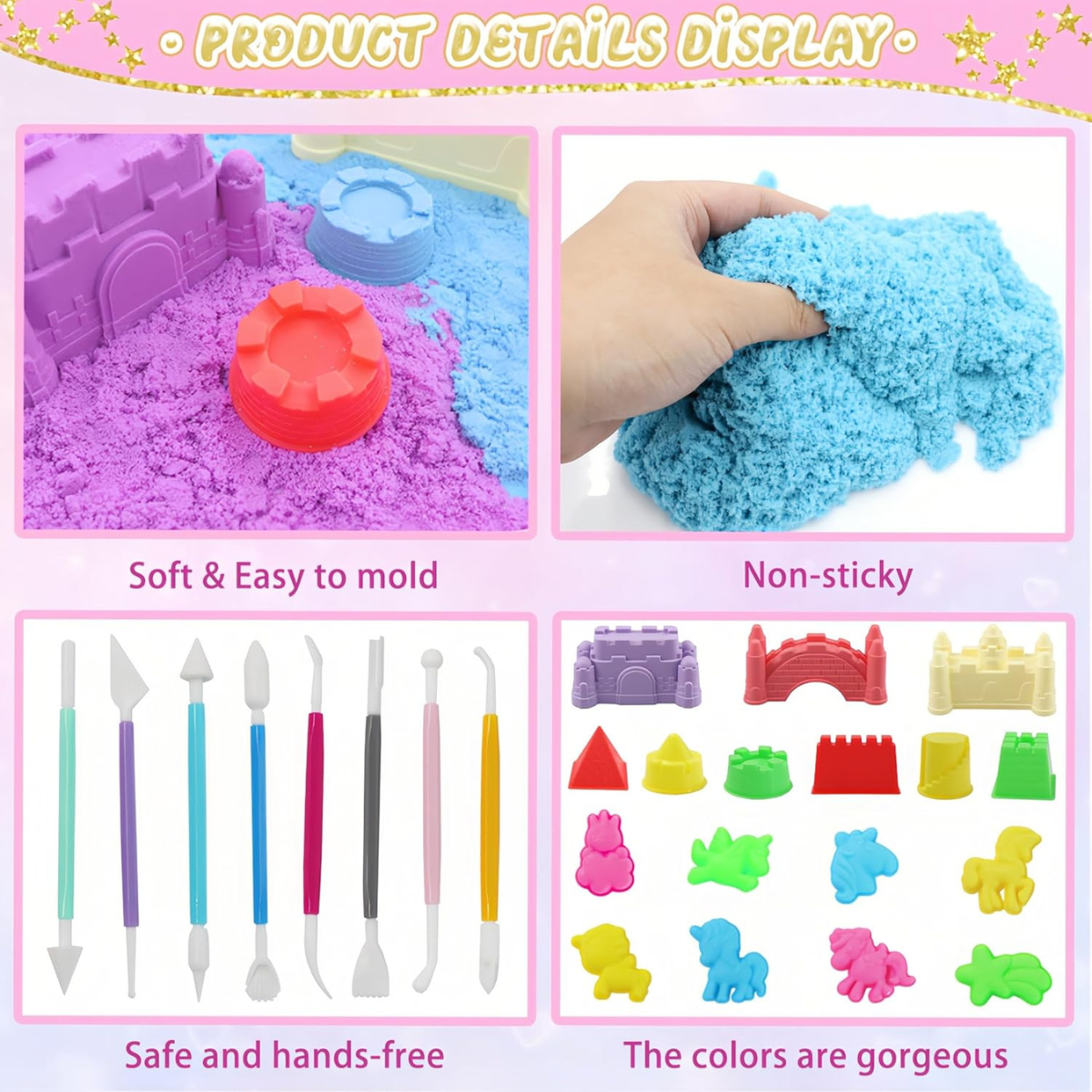 Kinetic Sand Κατασκευαστικό Παιχνίδι με Πτυσσόμενο Κάδο – Σκάψε, Χτίσε & Γκρέμισε (2 κιλά άμμου, για ηλικίες 3+)