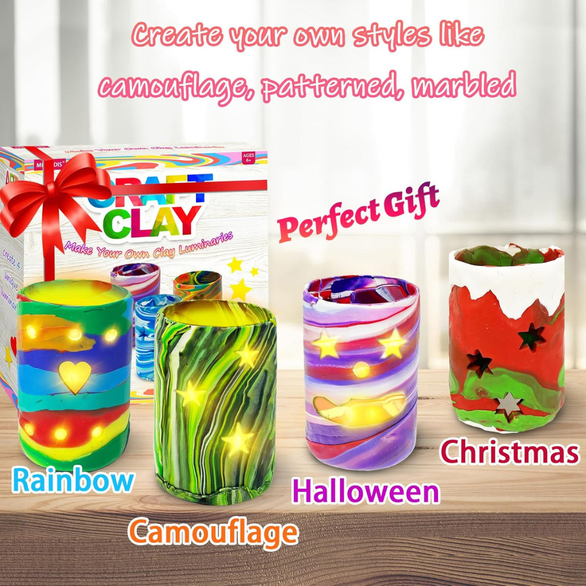 Craft Clay - Φαναράκια από πηλό – Σετ χειροτεχνίας για παιδιά (8-12 ετών)