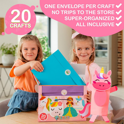 Craftikit Πριγκίπισσες & Μονόκεροι – Σετ 20 Δημιουργικών Κατασκευών (3–10 ετών)
