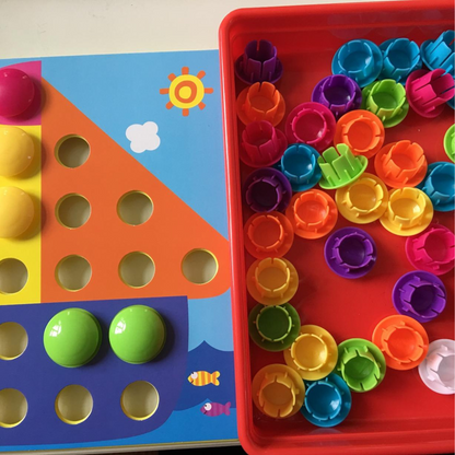 Color Match Genius – Παιχνίδι με Κουμπιά για Εκμάθηση & Λεπτές Κινητικές Δεξιότητες (46 Τεμάχια, 2-5 ετών)