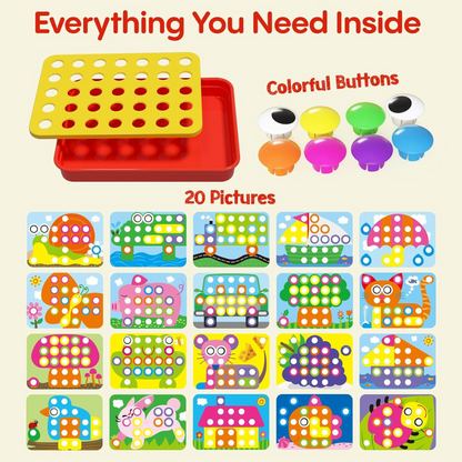 Color Match Genius – Παιχνίδι με Κουμπιά για Εκμάθηση & Λεπτές Κινητικές Δεξιότητες (46 Τεμάχια, 2-5 ετών)