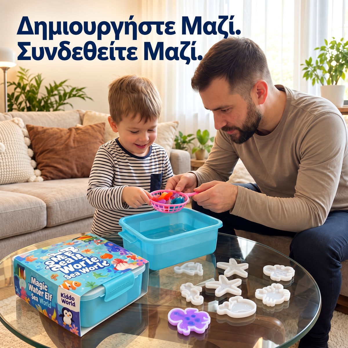 Magic Water Squishies – Δημιουργικό σετ για κατασκευή 3D φιγούρων | Θαλάσσιος κόσμος | 3+ ετών