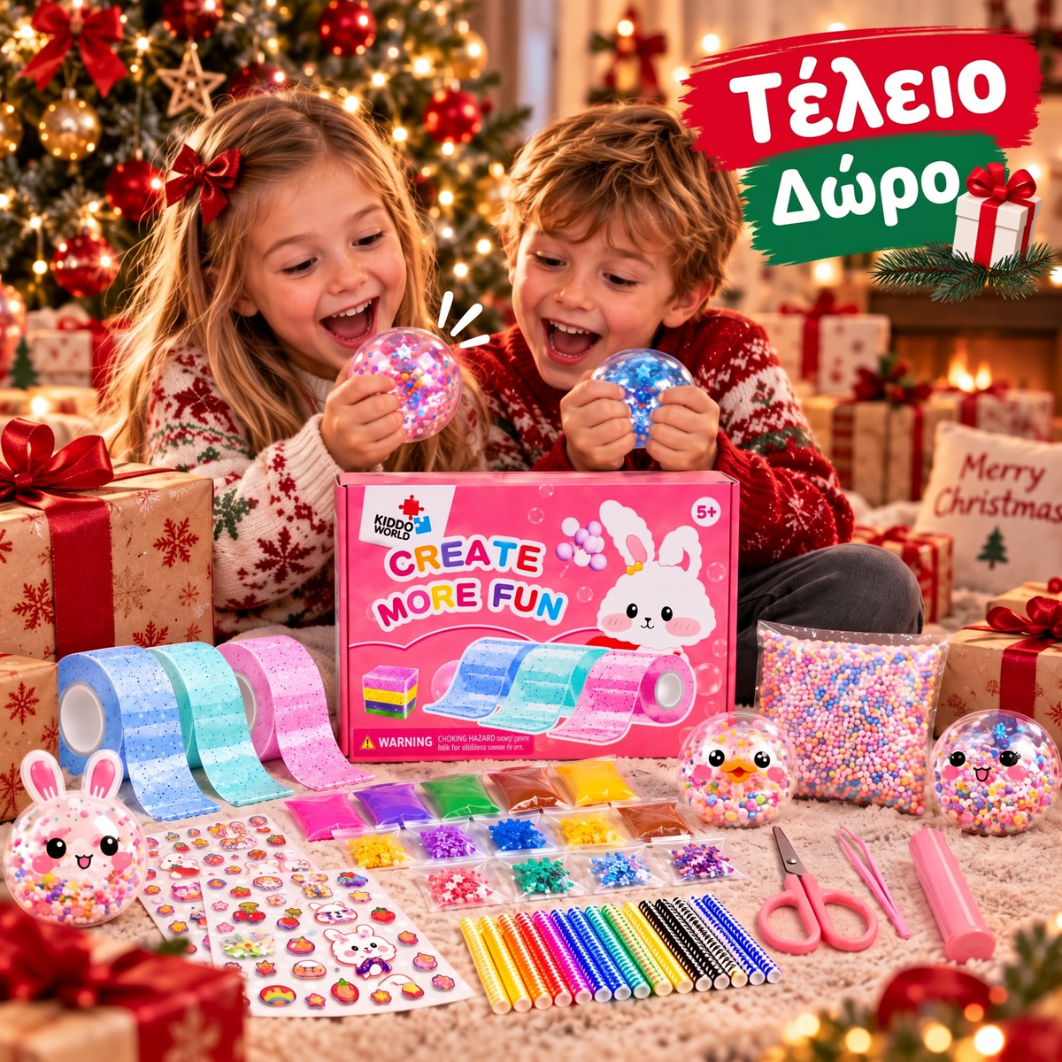 Nano Tape Bubble Squishies – Δημιουργικό σετ 41 τεμαχίων (4+ ετών)