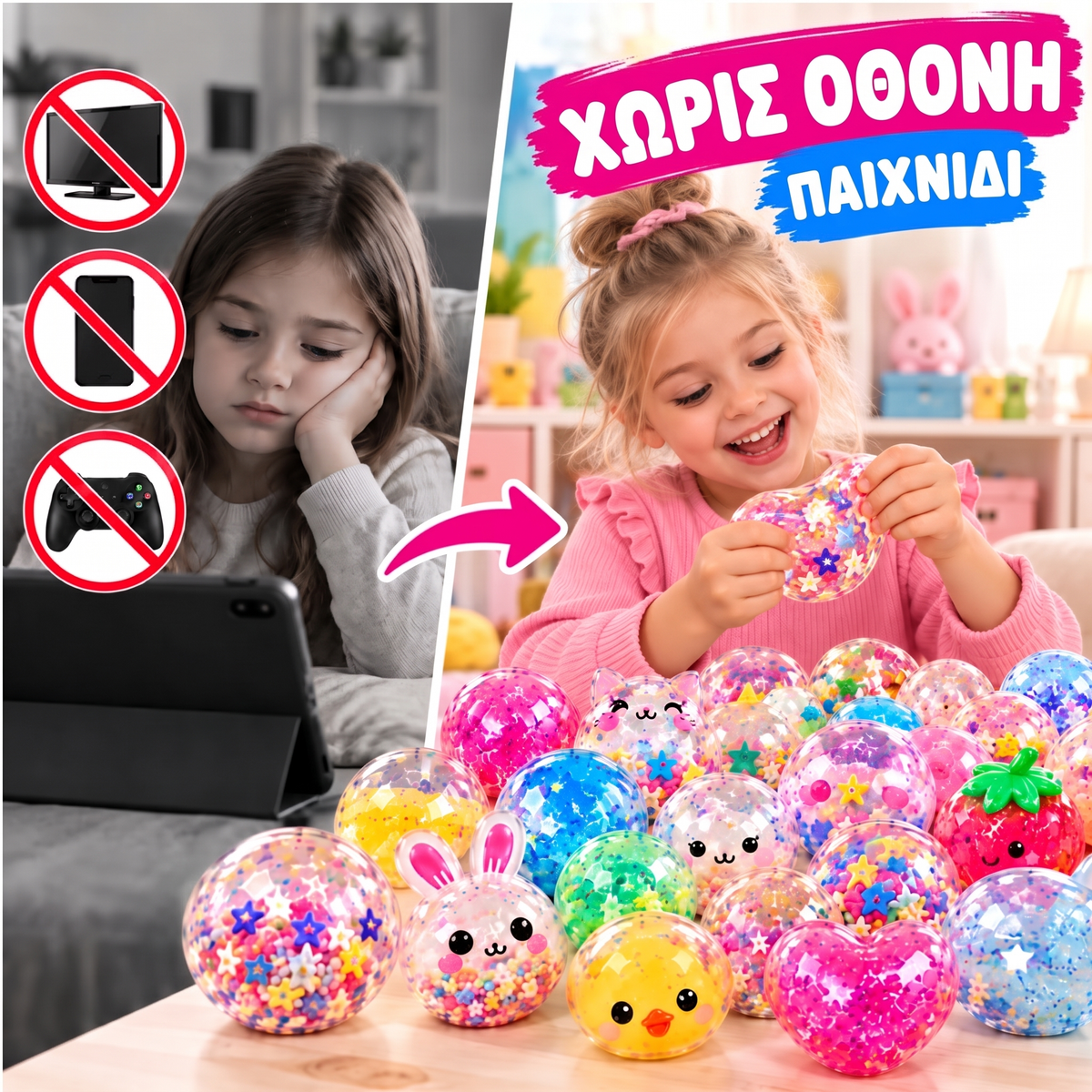 Nano Tape Bubble Squishies – Δημιουργικό σετ 41 τεμαχίων (4+ ετών)
