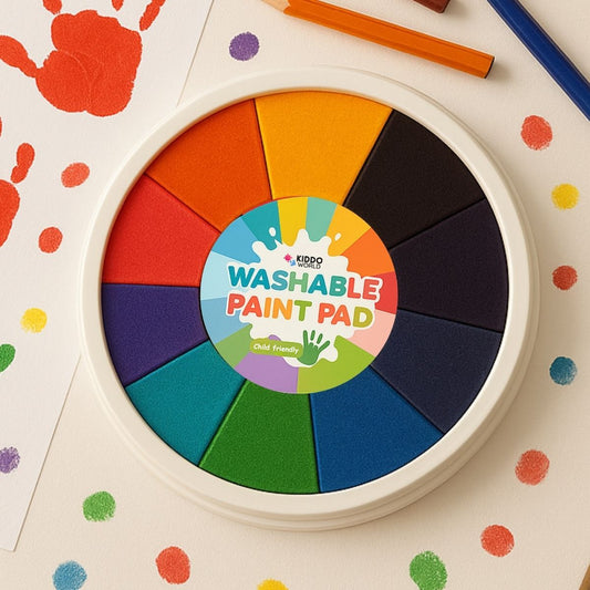 Παλέτα χρωμάτων με 12 διαφορετικά χρώματα, για ζωγραφική με δάχτυλα (1+ έτους)