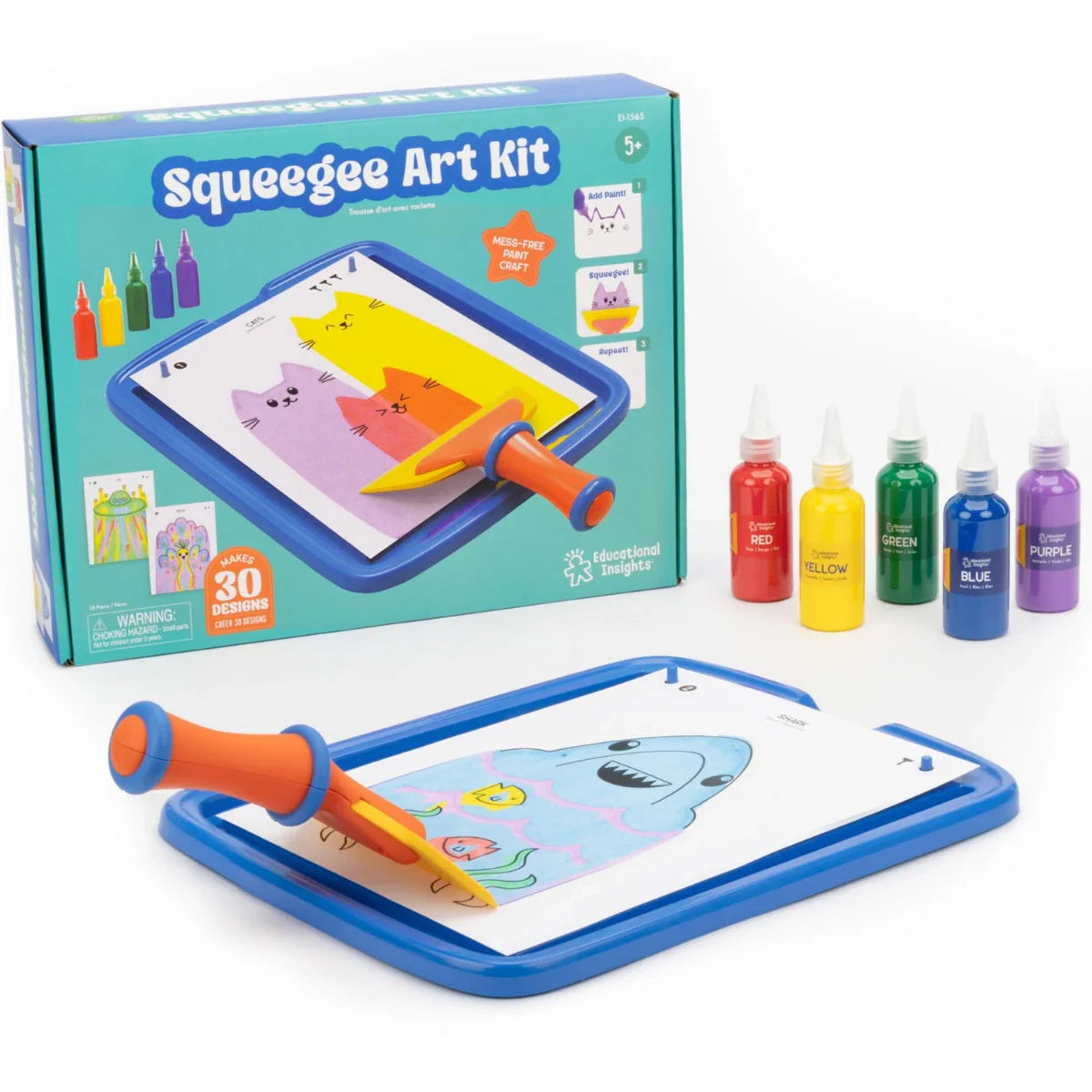 Squeegee Art – ουράνιο τόξο με σπάτουλα, χωρίς πινέλα και ακαταστασία! (5+ ετών)