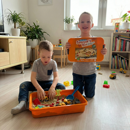 Αισθητηριακό σετ παιχνιδιού με μαγνητική άμμο και φωσφορίζουσες πέτρες | Εργοτάξιο | για παιδιά 3+