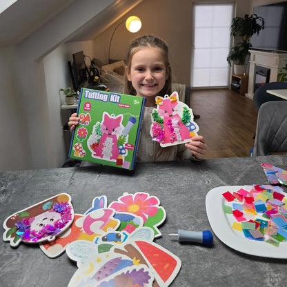 Tufting Kit | Αισθητηριακό δημιουργικό παιχνίδι με χρωματιστά νήματα | για παιδιά 4+
