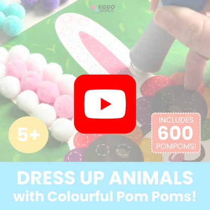 Pom Pom Kit – φτιάξε αφράτα 3D ζωάκια από μαλακά πομ πομ χωρίς ακαταστασία! (5+ ετών)