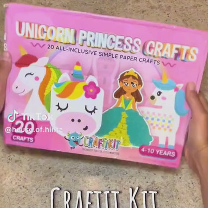 Craftikit Πριγκίπισσες & Μονόκεροι – Σετ 20 Δημιουργικών Κατασκευών (3–10 ετών)